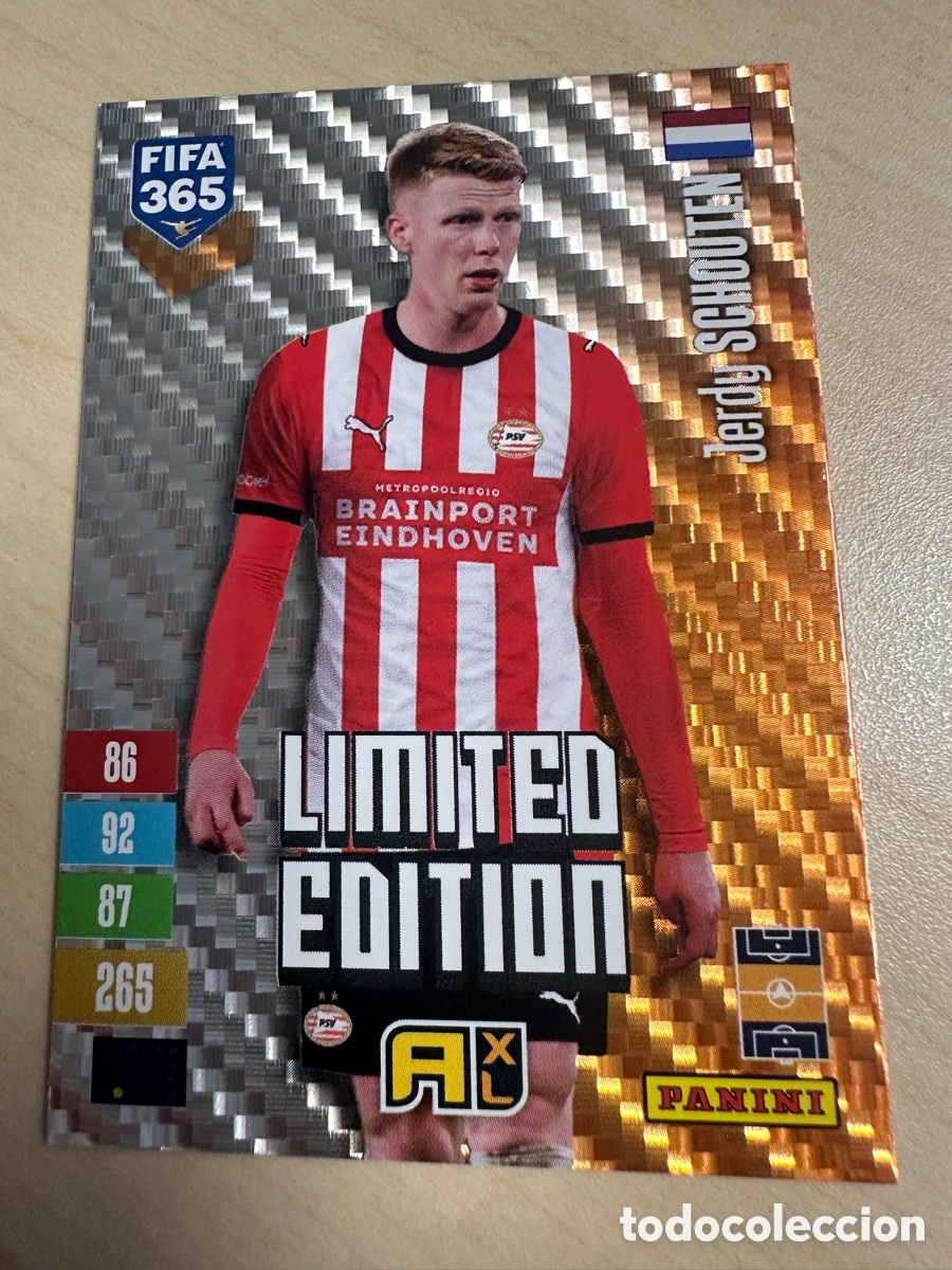 Trading cards: JERDY SCHOUTEN PSV LIMITED EDITION FIFA 365 2027 PANINI ADRENALYN XL