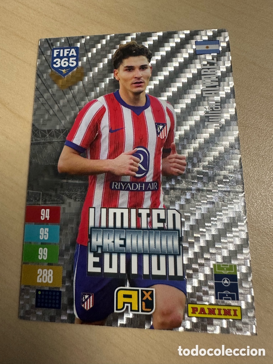 Trading cards: JULIAN ALVAREZ AT MADRID LIMITED EDITION PREMIUM FIFA 365 2027 PANINI ADRENALYN XL