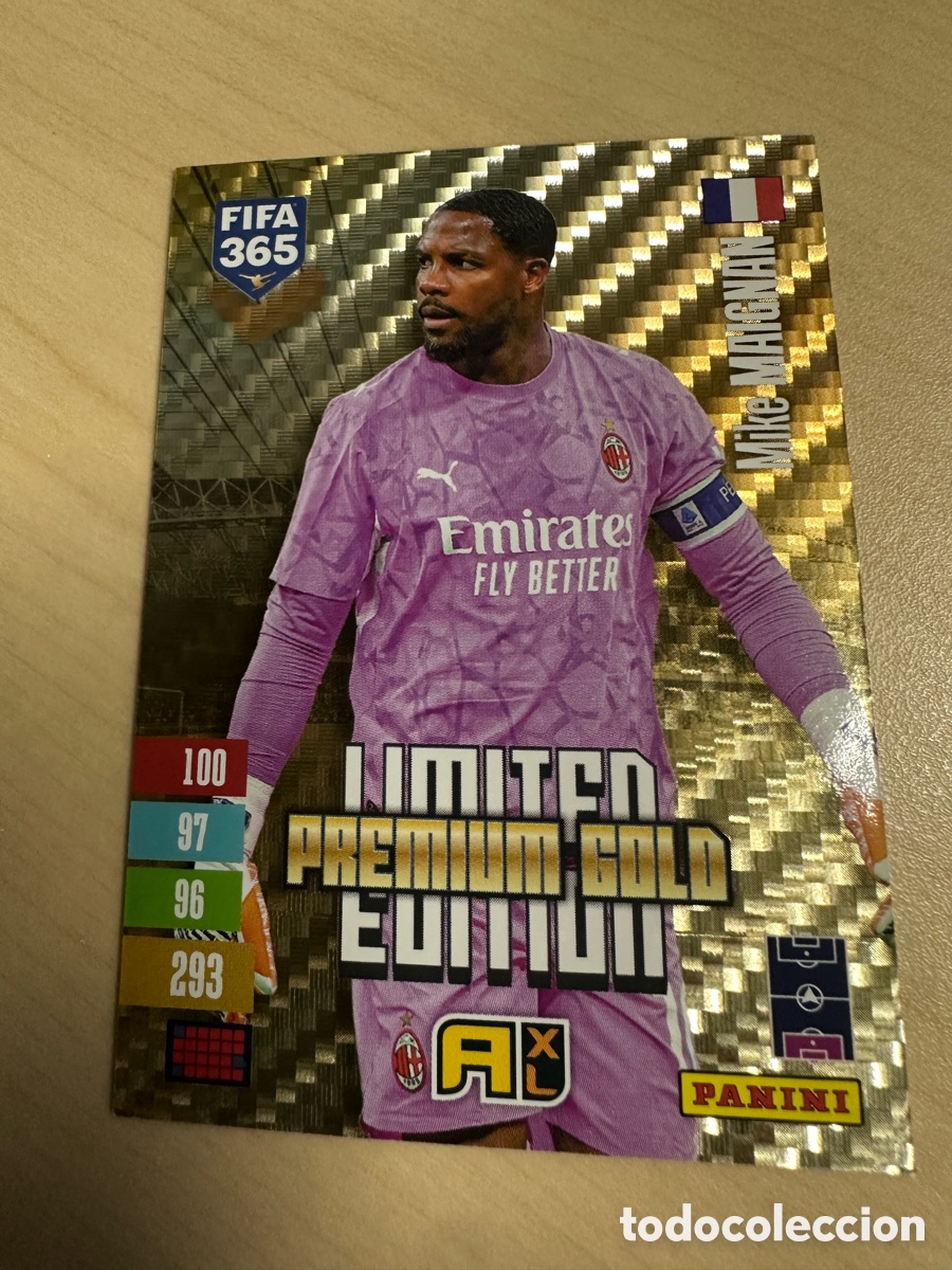 Trading cards: MIKE MAIGNAN MILAN LIMITED EDITION PREMIUM GOLD FIFA 365 2027 PANINI ADRENALYN XL