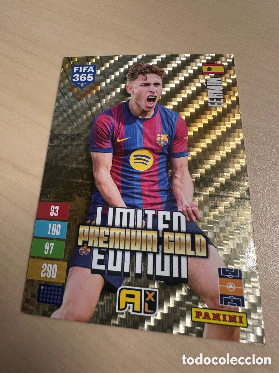 Trading cards: FERMIN FC BARCELONA LIMITED EDITION PREMIUM GOLD FIFA 365 2027 PANINI ADRENALYN XL