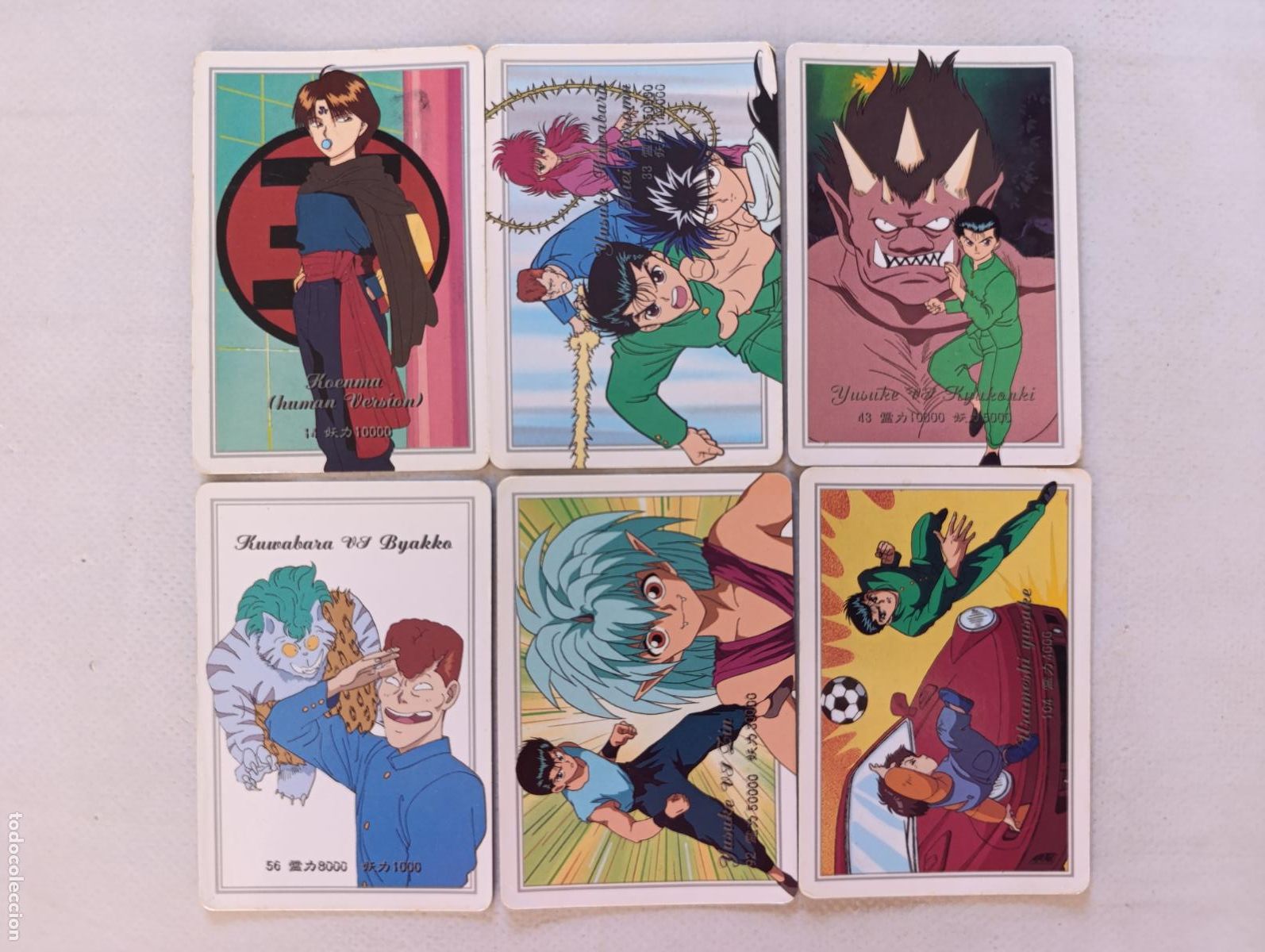 Trading cards: LOTE 6 CARDDASS YU YU HAKUSHO - CARD / JAPON (E7C)