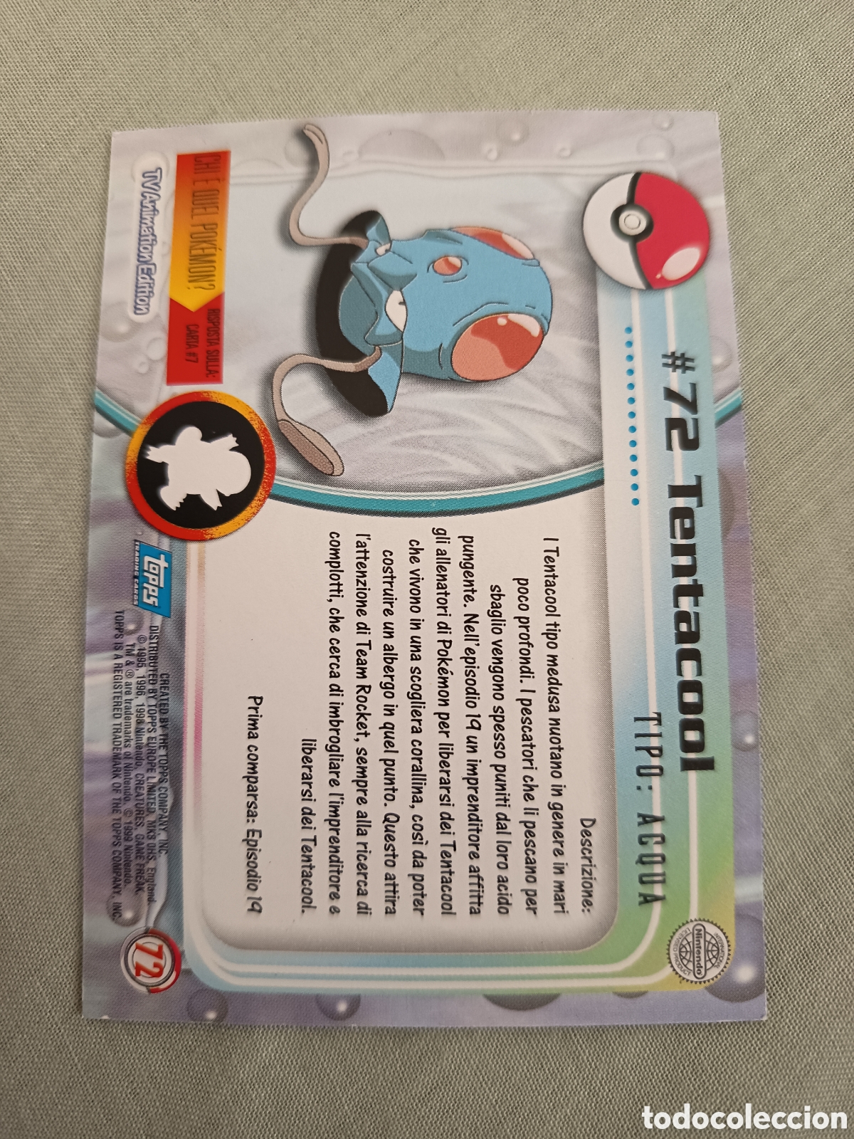 Trading cards: Pok&eacute;mon Topps: Tentacool. - Foto 2