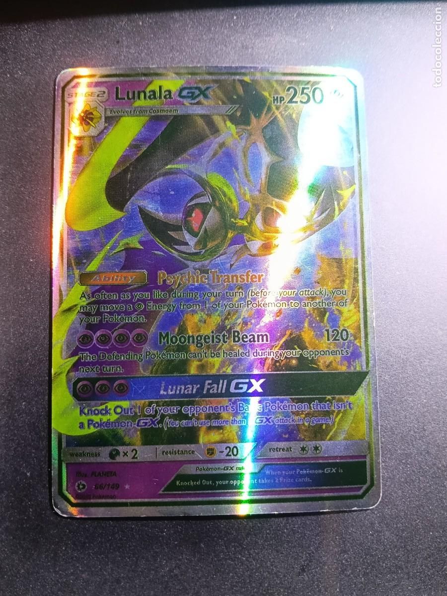 Trading cards: CROMO LUNALA 66/149 PSYCHIC TRASFER MOONGEIST BEAM BRILLANTE POKEMON 2017