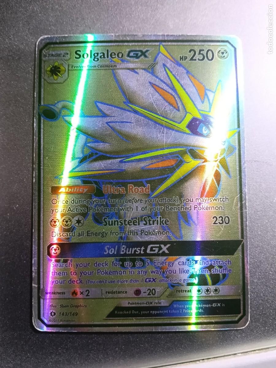 Trading cards: CROMO CARTA SOLGALEO 143/149 PSYCHIC ULTRA ROAD SUNSTEEL STRIKE BRILLANTE POKEMON 2017