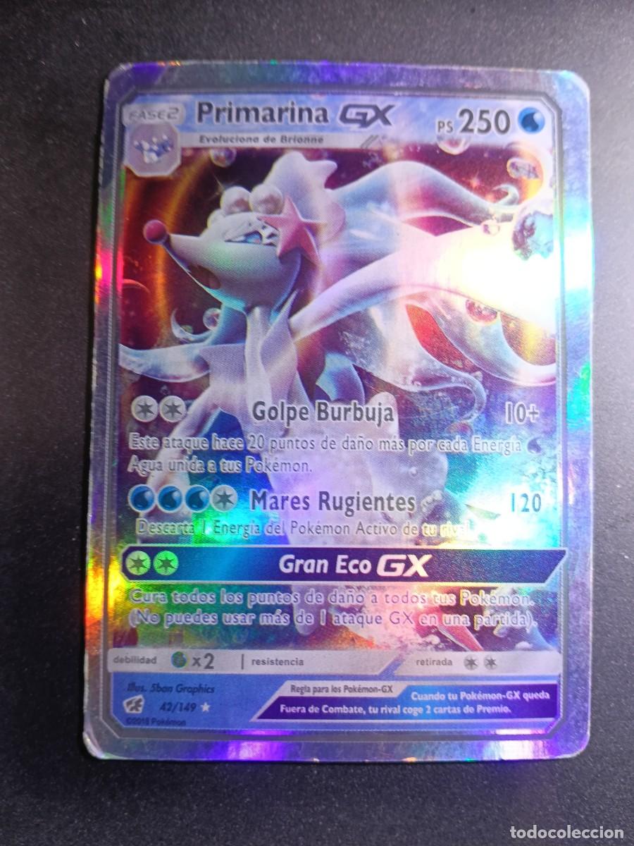 Trading cards: CROMO PRIMARINA 42/149 GOLPE BURBUJA MARES RUGIENTES BRILLANTE POKEMON 2017