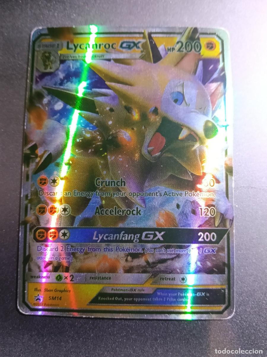Trading cards: CROMO CARTA LYCANROC SM14 CRUNCH ACCELEROCK BRILLANTE POKEMON 2017
