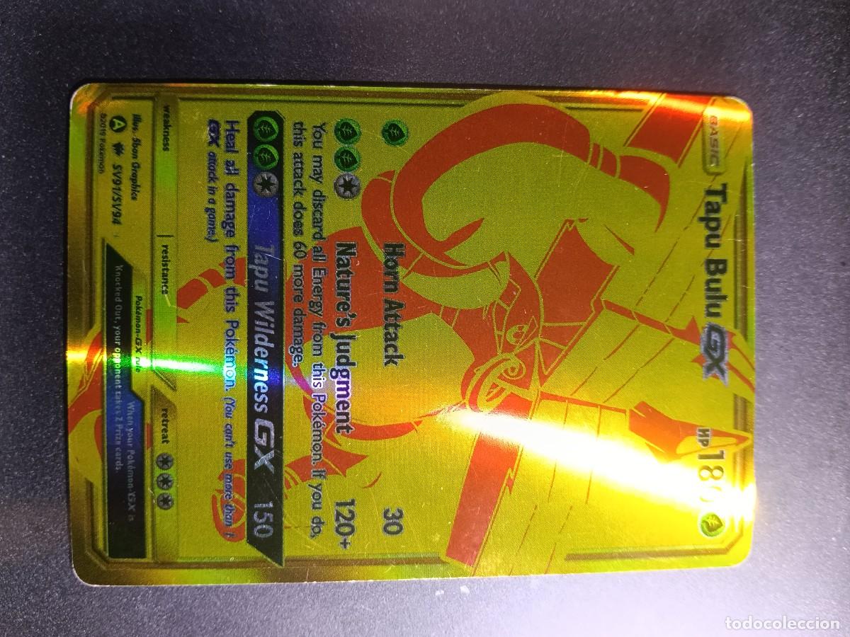 Trading cards: CROMO CARTA TAPU BULU GX SV91/SV94 HORN ATTACK NATURE'S JUDGMENT BRILLANTE POKEMON 2017