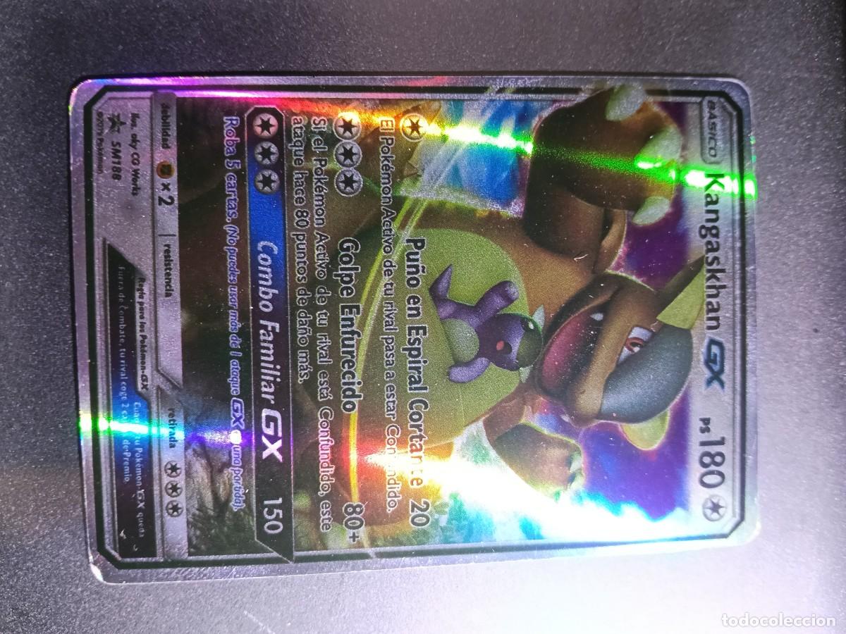 Trading cards: CROMO CARTA KANGASKHAN GX SM188 PU&Ntilde;O EN ESPIRAL CORTANTE GOLPE ENFURECIDO BRILLANTE POKEMON 2017