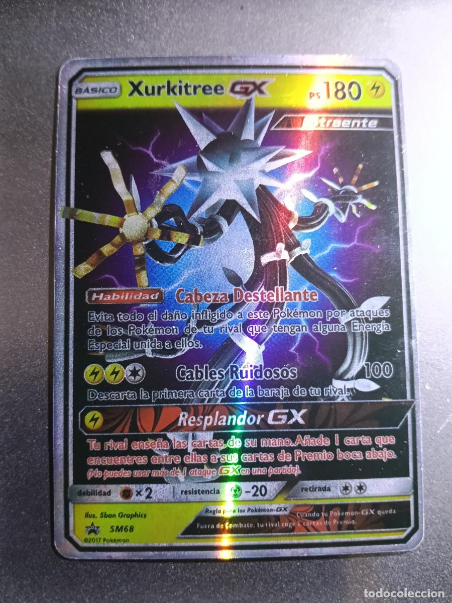 Trading cards: CROMO CARTA XURKITREE GX SM68 CABEZA DESTELLANTE CABLES RUIDOSOS BRILLANTE POKEMON 2017
