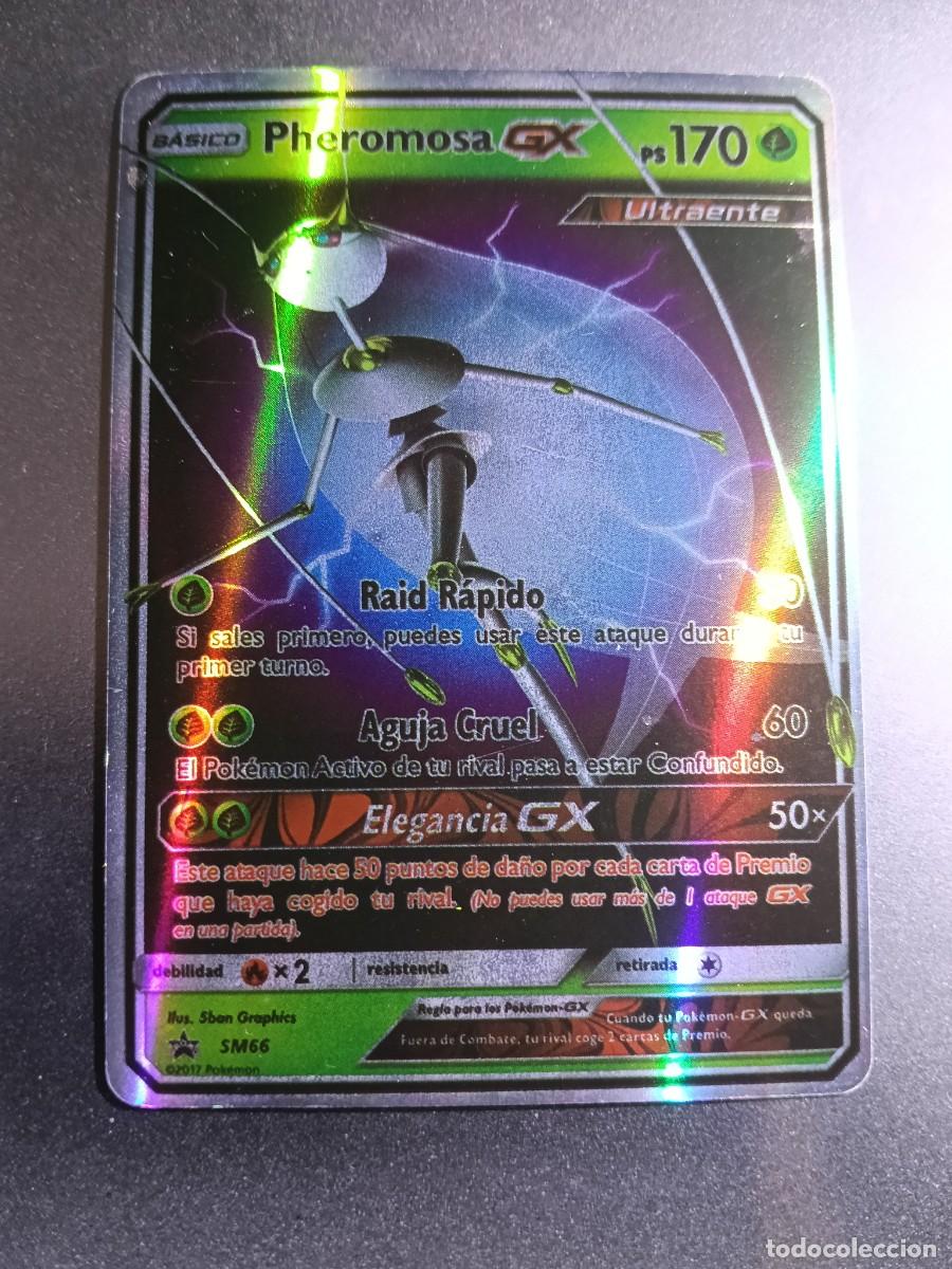 Trading cards: CROMO CARTA PHEROMOSA GX SM66 RAID RAPIDO AGUJA CRUEL BRILLANTE POKEMON 2017