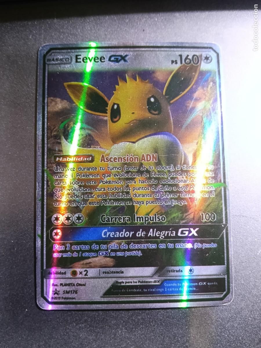 Trading cards: CROMO CARTA EEVEE GX SM176 ASCENSION ADN CARRERA IMPULSO BRILLANTE POKEMON 2017