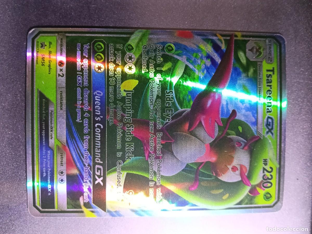 Trading cards: CROMO CARTA TSAREENA GX SM56 SIDE EYE JUMPING SIDE KICK BRILLANTE POKEMON 2017