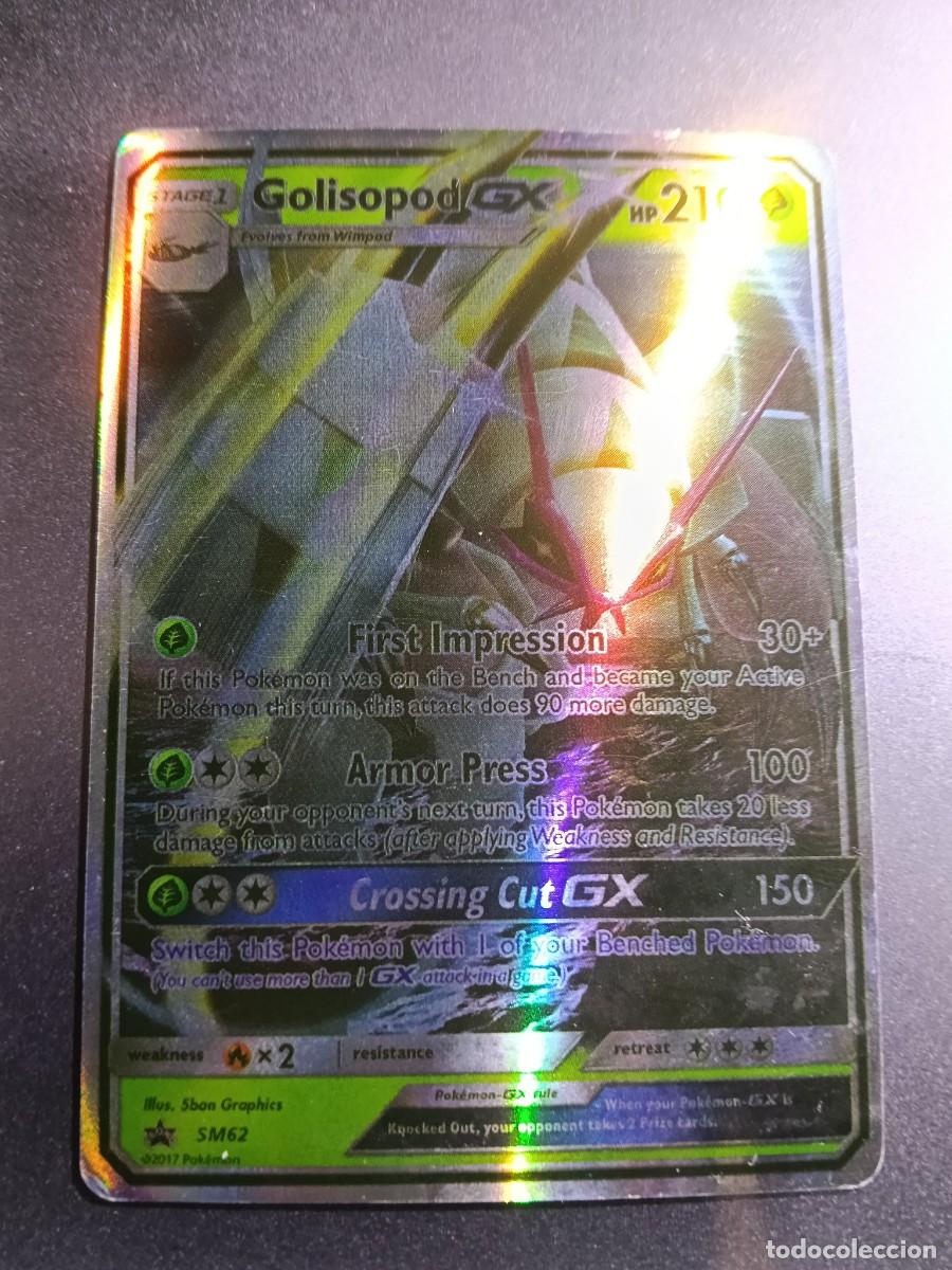 Trading cards: CROMO GOLISOPOD GX SM62 FIRST IMPRESSION ARMOR PRESS BRILLANTE POKEMON 2017