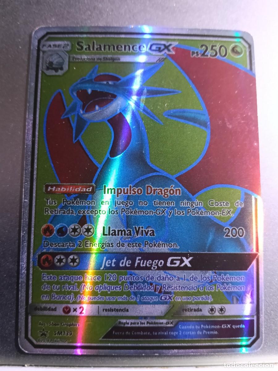 Trading cards: CROMO SALAMENCE GX SM139 LLAMA VIVA IMPULSO DRAGON BRILLANTE POKEMON 2017