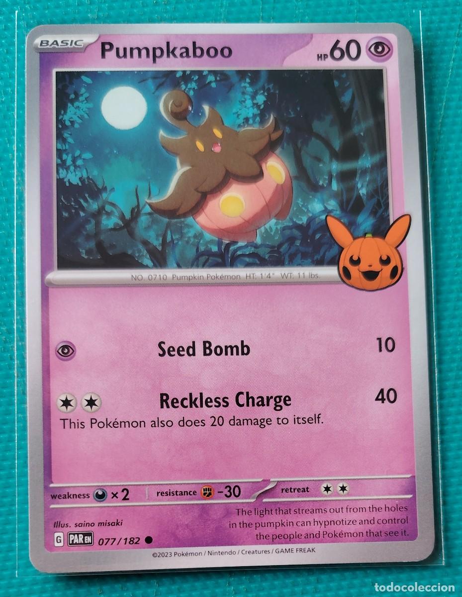 Trading cards: POKEMON INGLES - PAR - BRECHA PARADOGICA - PUMPKABOO 077 / 182 - TRUCO O TRATO - PSIQUICA - ORIGINAL
