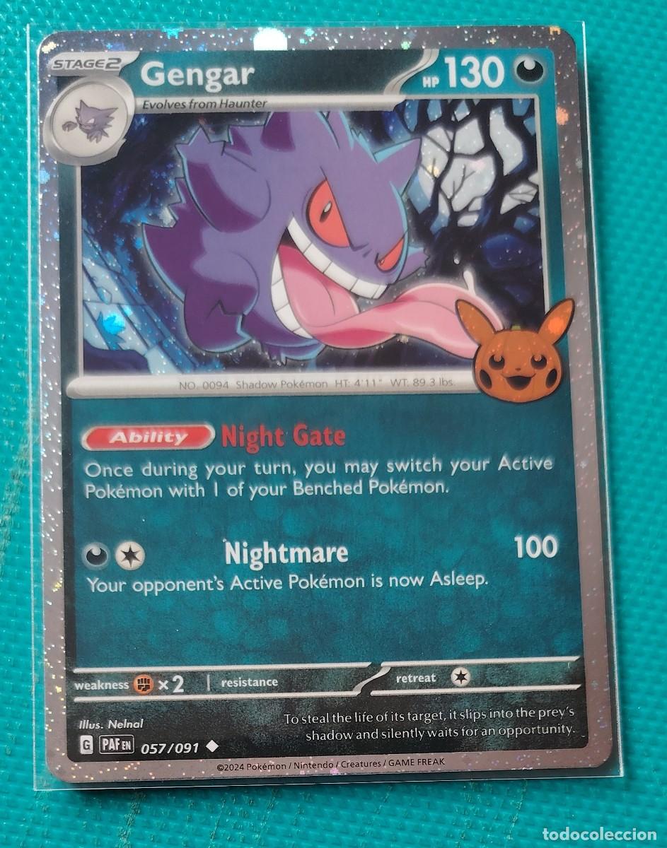 Trading cards: POKEMON INGLES - PAF - DESTINOS DE PALDEA - GENGAR 057 091 - HOLO -TRUCO O TRATO - OSCURO - ORIGINAL