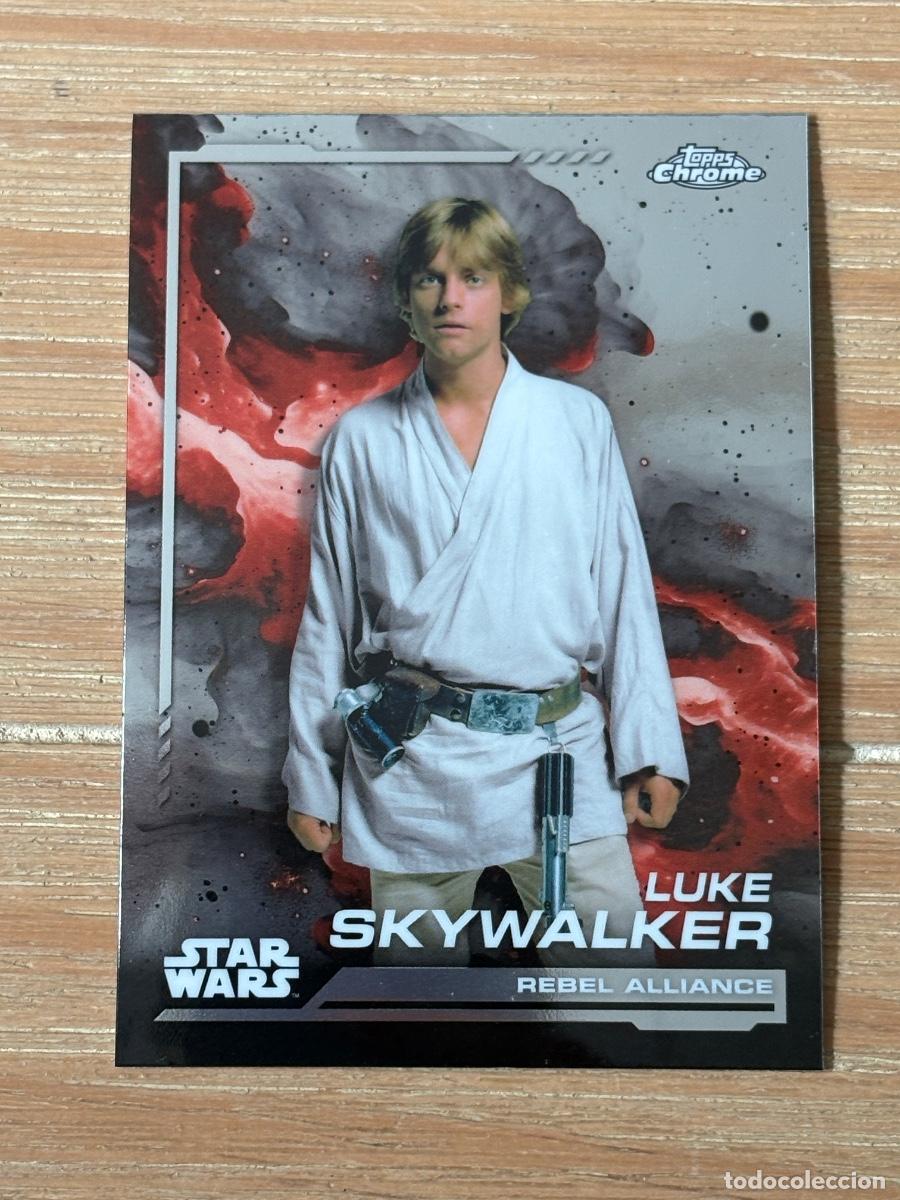 Trading cards: 44. CROMO TOPPS CHROME STAR WARS 2024 REBEL ALLIANCE LUKE SKYWALKER N 104