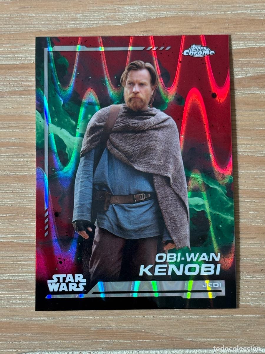Trading cards: 44. CROMO TOPPS CHROME STAR WARS 2024 PARALELA JEDI OBI - WAN KENOBI N 67