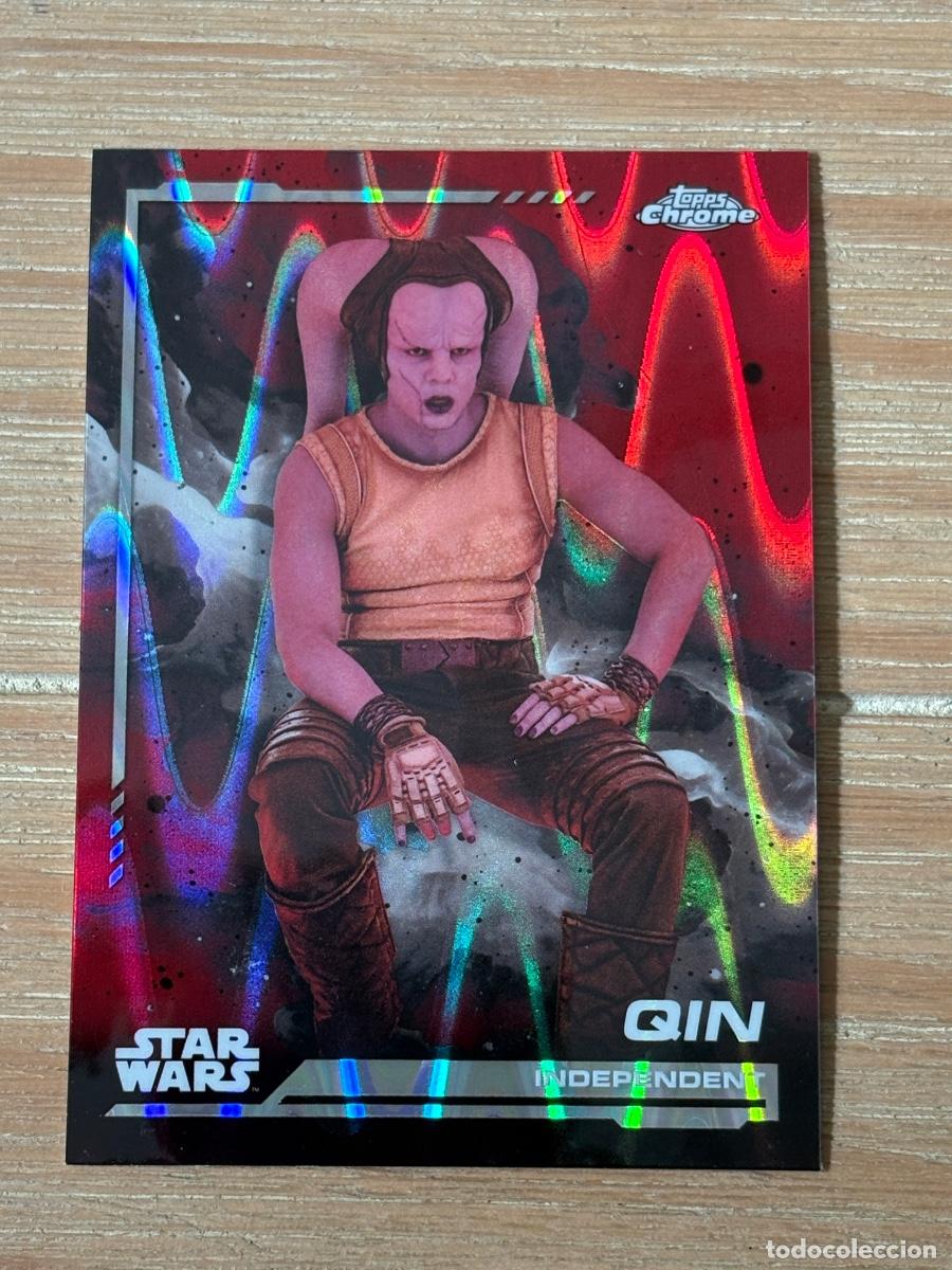 Trading cards: 44. CROMO TOPPS CHROME STAR WARS 2024 PARALELA INDEPENDENT QIN N 58