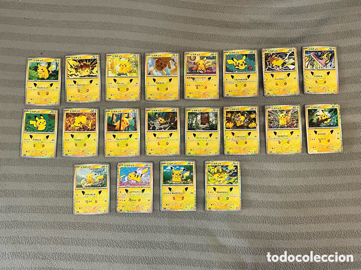 Trading cards: ⁠Pack 20 Cartas Pikachu 30th Anniversary M6a Japonesas NM Reci&eacute;n Abiertas
