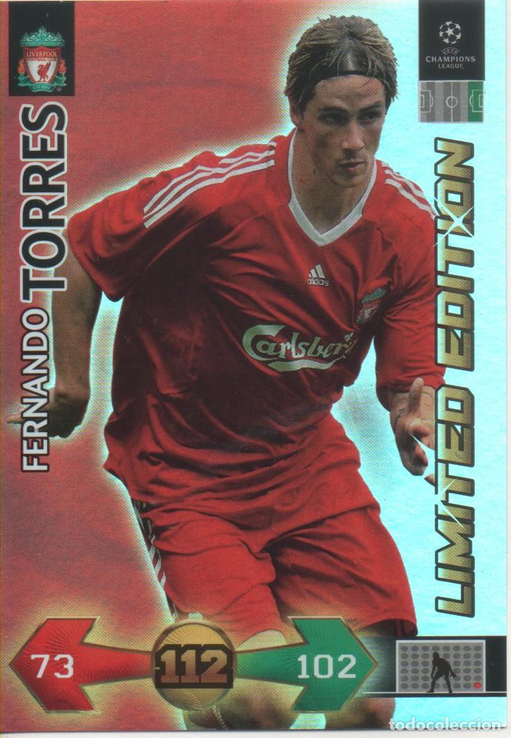 Trading cards: Fernando Torres (Liverpool) Limited Edition Super Strikes Champions 2009-10 Panini