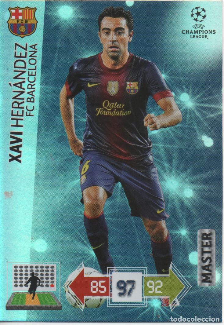 Trading cards: Xavi Hern&aacute;ndez (Barcelona) Master Adrenalyn XL Champions 2012-13 Panini