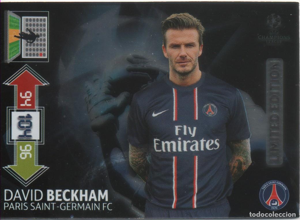 Trading cards: David Beckham (PSG) Limited Edition Adrenalyn XL Champions 2012-13 Panini