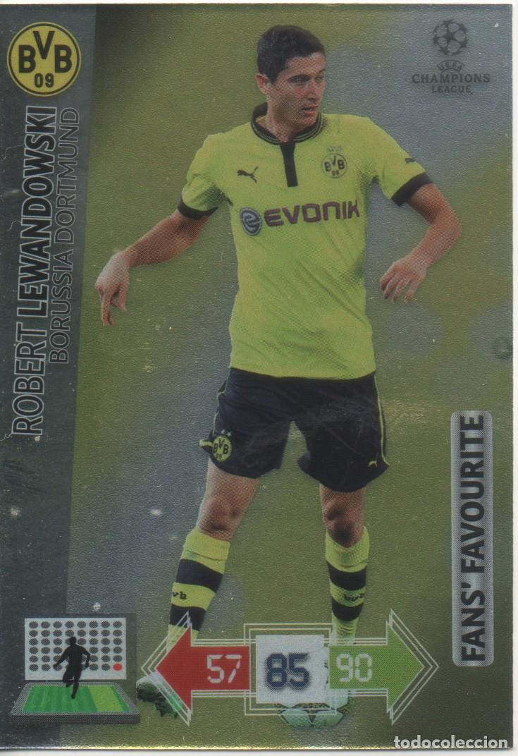 Trading cards: Lewandowski (Borussia Dortmund) Fans' Favourite Adrenalyn XL Champions 2012-13 Panini