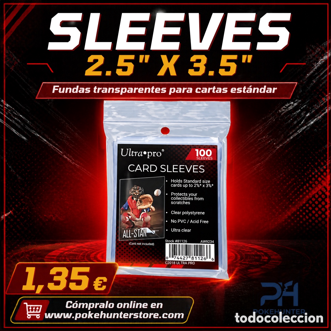 Cartes &agrave; &Eacute;changer: Sleeves Ultra Pro Fundas para Cartas 100 Unidades