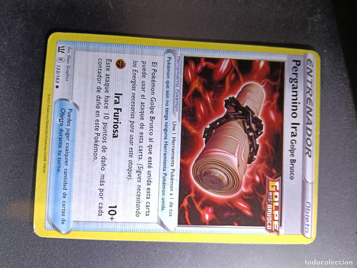 Trading cards: CROMO CARTA ENTRENADOR PERGAMINO IRA 133/163 OBJETO IRA FURIOSA GOLPE BRUSCO POKEMON 2021
