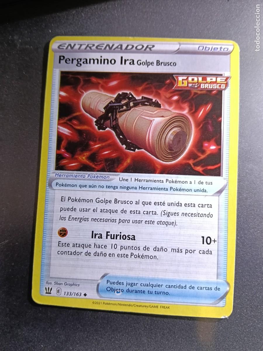 Trading cards: CROMO CARTA ENTRENADOR PERGAMINO IRA 133/163 OBJETO IRA FURIOSA GOLPE BRUSCO POKEMON 2021