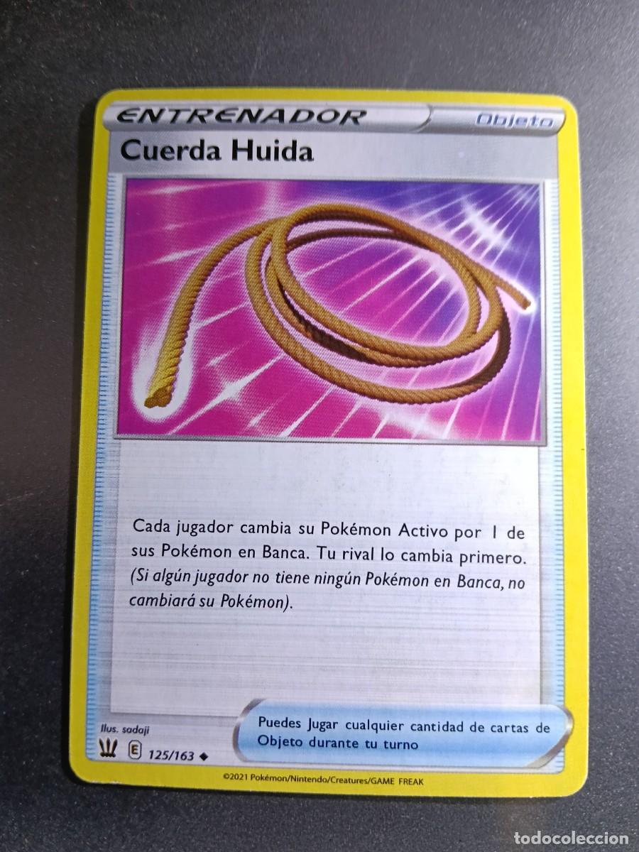 Trading cards: CROMO CARTA ENTRENADOR CUERDA HUIDA 125/163 OBJETO POKEMON 2021