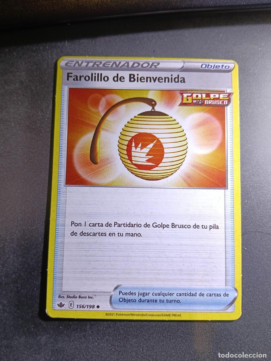 Trading cards: CROMO CARTA ENTRENADOR FAROLILLO DE BIENVENIDA 156/198 OBJETO GOLPE BRUSCO POKEMON 2021