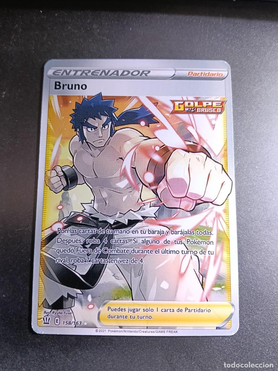 Trading cards: CROMO CARTA ENTRENADOR BRUNO 158/163 PARTIDARIO GOLPE BRUSCO POKEMON 2021