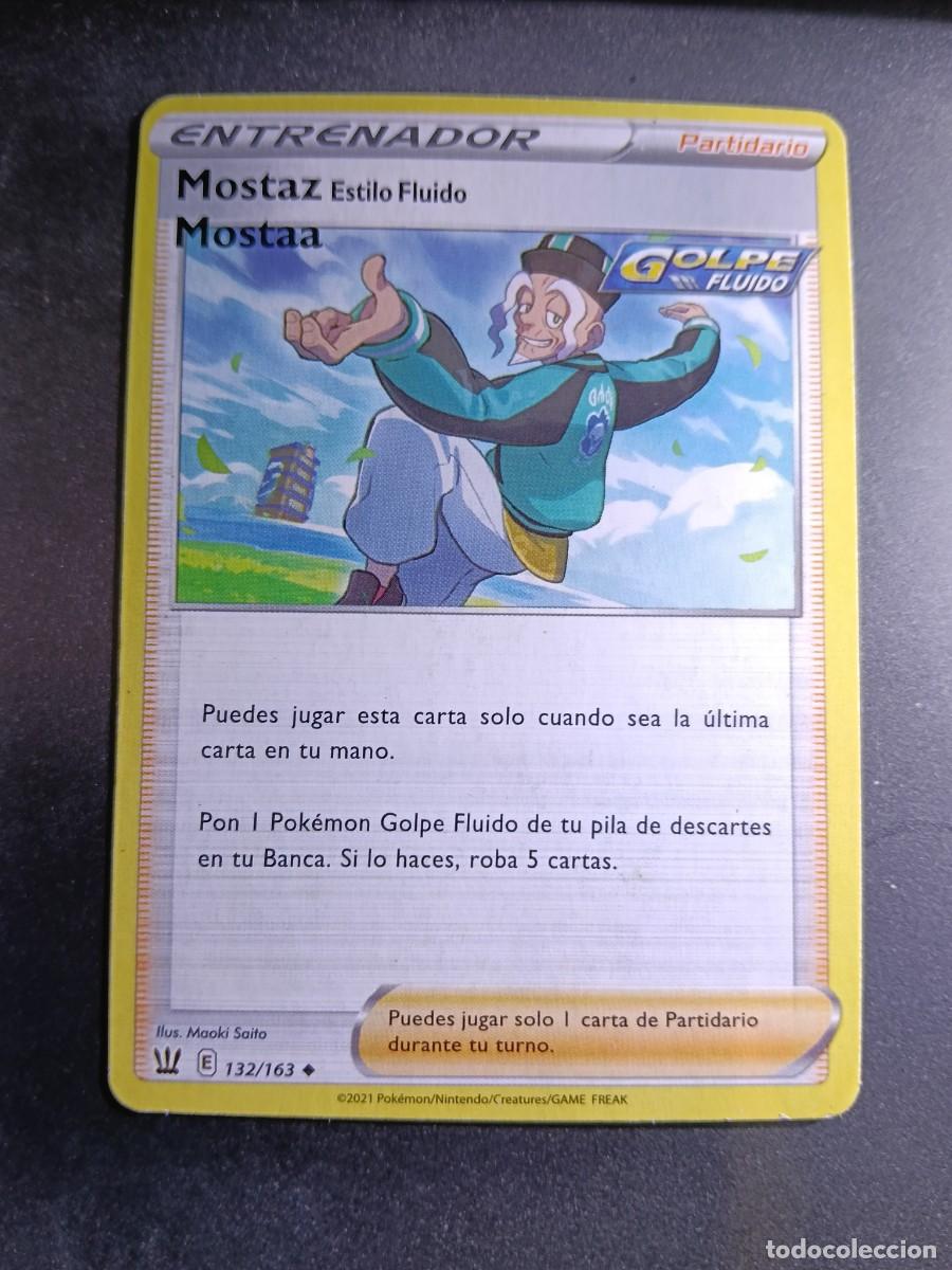 Trading cards: CROMO CARTA ENTRENADOR MOSTAZ ESTILO FLUIDO MOSTAA 132/163 PARTIDARIO GOLPE FLUIDO POKEMON 2021