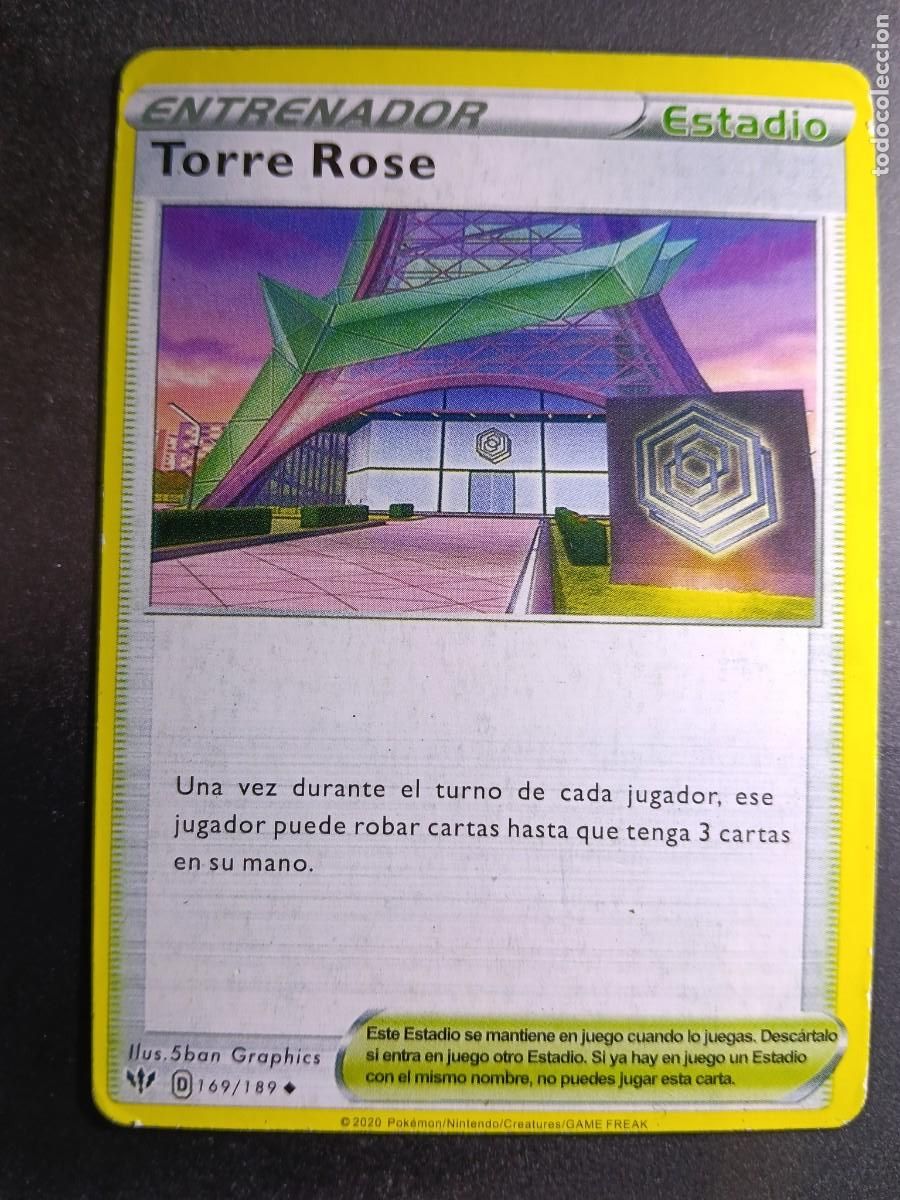 Trading cards: CROMO CARTA ENTRENADOR TORRE ROSE 169/198 ESTADIO POKEMON 2021