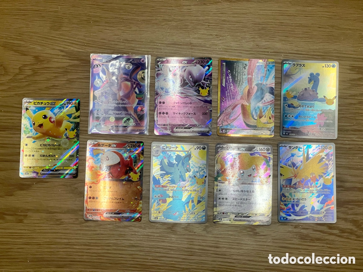Trading cards: Lote Pok&eacute;mon Japones 30th Celebration: Pikachu ex, Mewtwo ex, Nidorina AR Mint