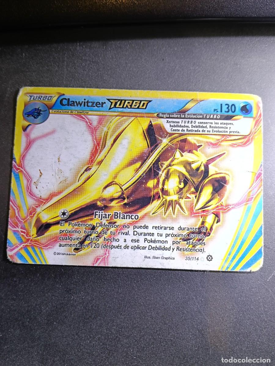 Trading cards: CROMO CARTA CLAWITZER TURBO 35/114 FIJAR BLANCO POKEMON 2016