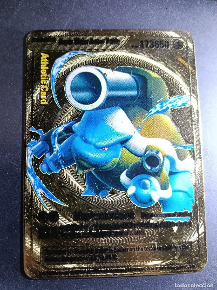 Trading cards: CROMO CARTA METALICA ORO SUPER WATER ARROW TURTLE 83/110 DORADO MINE BOMBARDMENT POKEMON 2016-2017