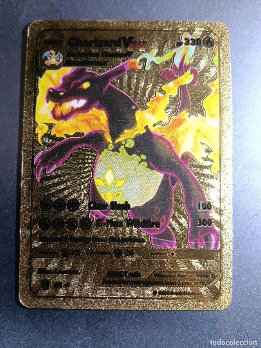 Trading cards: CROMO CARTA ORO CHARIZARD VMAX DORADO POKEMON 2020