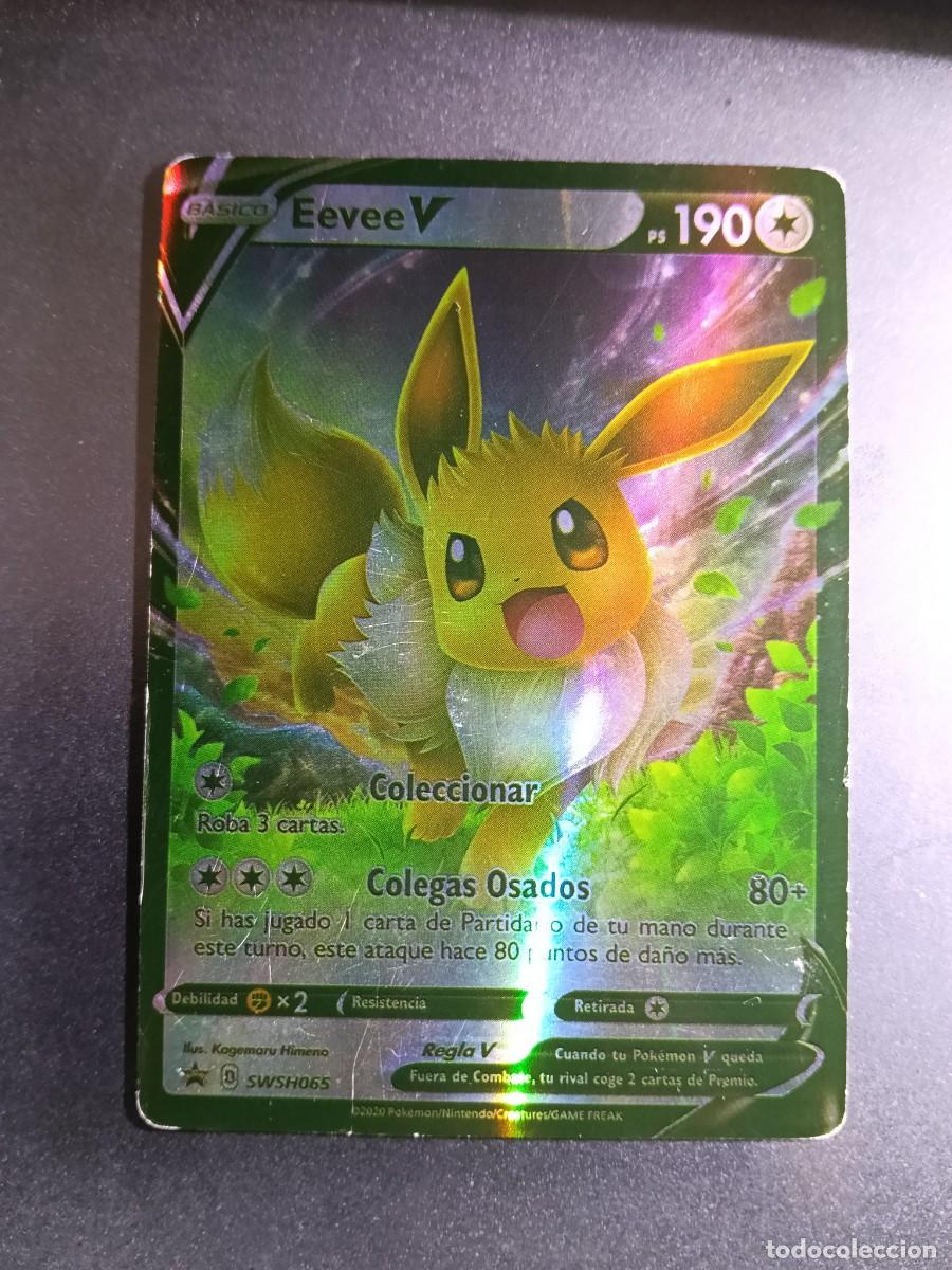 Trading cards: CROMO CARTA EEVEE V SWSH065 COLECCIONAR COLEGAS OSADOS POKEMON 2020