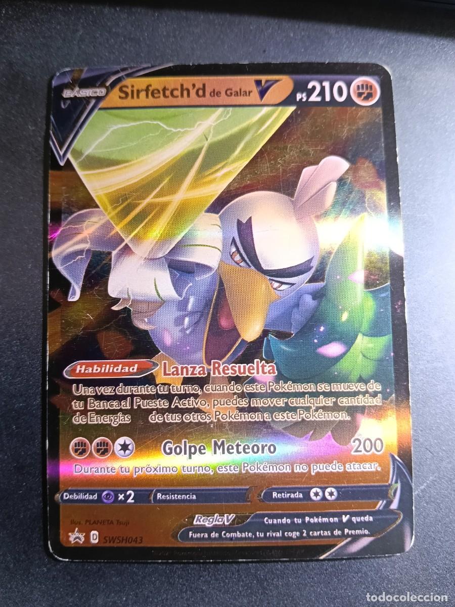 Trading cards: CROMO CARTA SIRFETCH'D DE GALAR SWSH043 LANZA RESUELTA GOLPE METEORO BRILLANTE POKEMON 2020