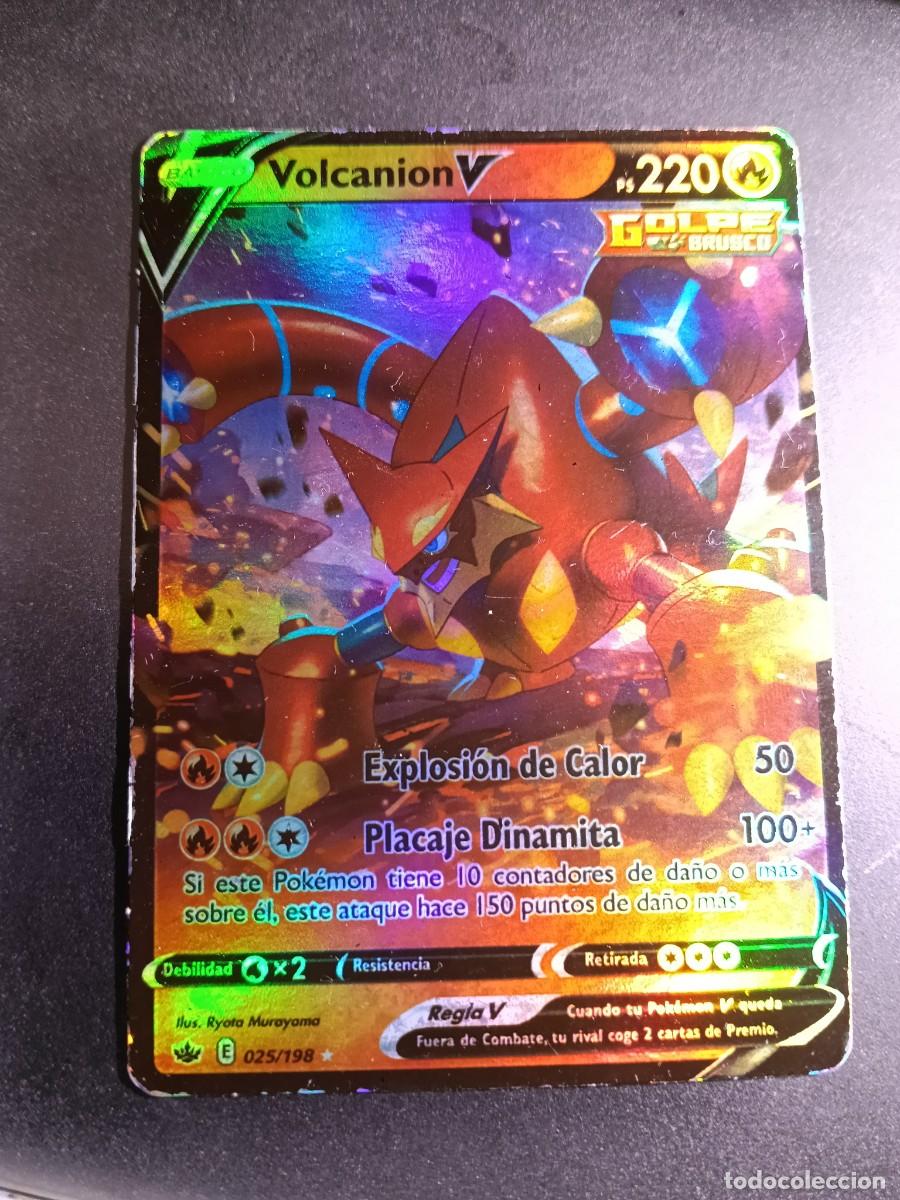 Trading cards: CROMO CARTA VOLCANION 125/198 EXPLOSION DE CALOR PLACAJE DINAMITA BRILLANTE POKEMON 2020