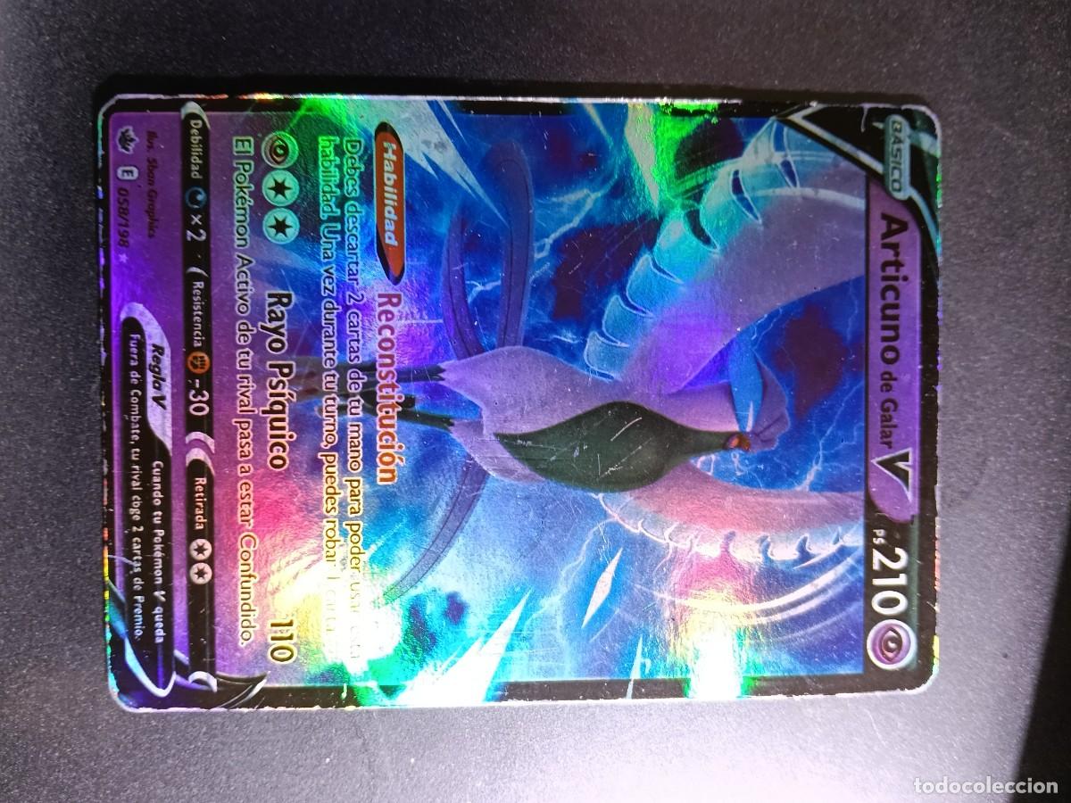 Trading cards: CROMO CARTA ARTICUNO DE GALAR V 58/198 RECONSTITUCION RAYO PSIQUICO BRILLANTE POKEMON 2020