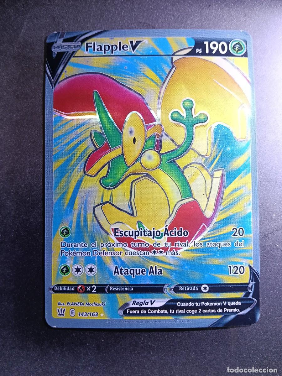 Trading cards: CROMO CARTA FLAPPLE V 143/163 ESCUPITAJO ACIDO ATAQUE ALA BRILLANTE POKEMON 2021