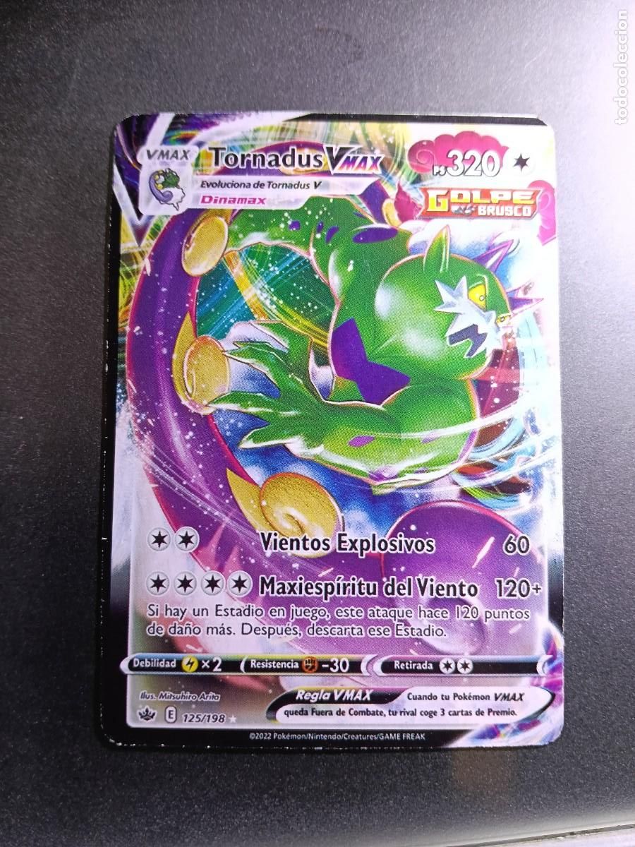 Trading cards: CROMO CARTA TORNADUS VMAX 125/198 VIENTOS EXPLOSIVOS MAXIESP&Iacute;RITU DEL VIENTO GOLPE BRUS POKEMON 2021