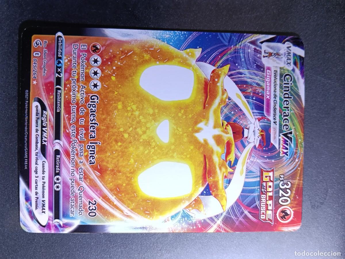 Trading cards: CROMO CARTA CINDERACE VMAX 145/264 GIGAESFERA IGNEA GOLPE BRUSCO POKEMON 2021