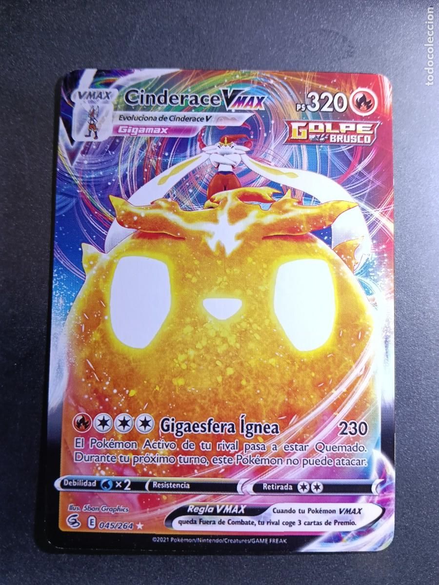 Trading cards: CROMO CARTA CINDERACE VMAX 145/264 GIGAESFERA IGNEA GOLPE BRUSCO POKEMON 2021