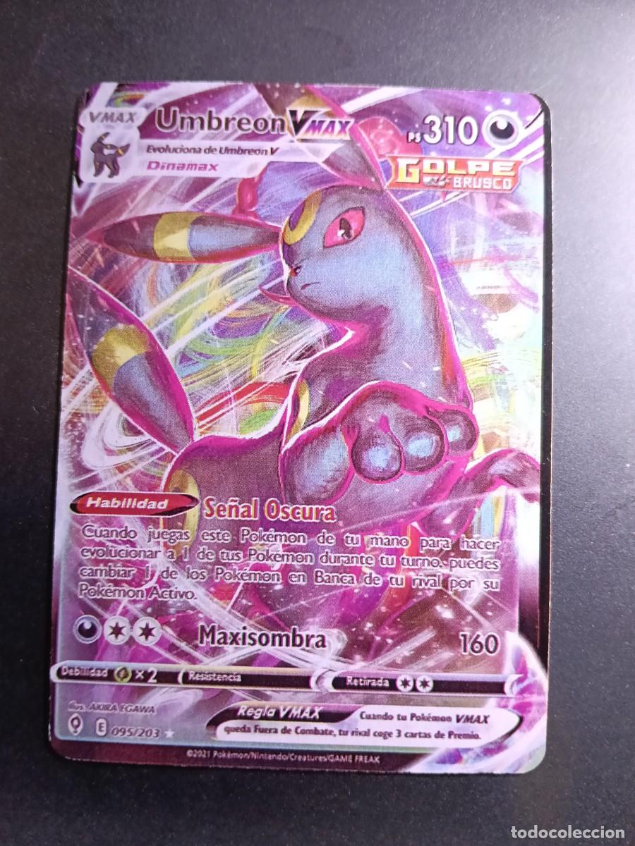 Trading cards: CROMO CARTA UMBREON VMAX 95/203 SE&Ntilde;AL OSCURA GOLPE BRUSCO POKEMON 2021