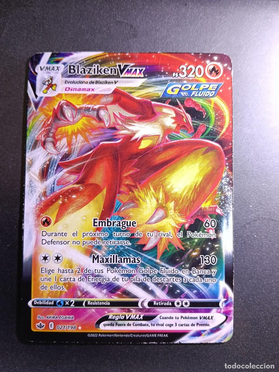 Trading cards: CROMO CARTA BLAZIKEN VMAX 21/198 EMBRAGUE MAXILLAMAS GOLPE FLUIDO POKEMON 2022